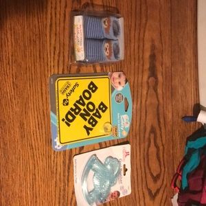 🍭Baby On Board Sign, Cool Teether, Monkey Booties